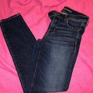 American Eagle dark skinny jeans